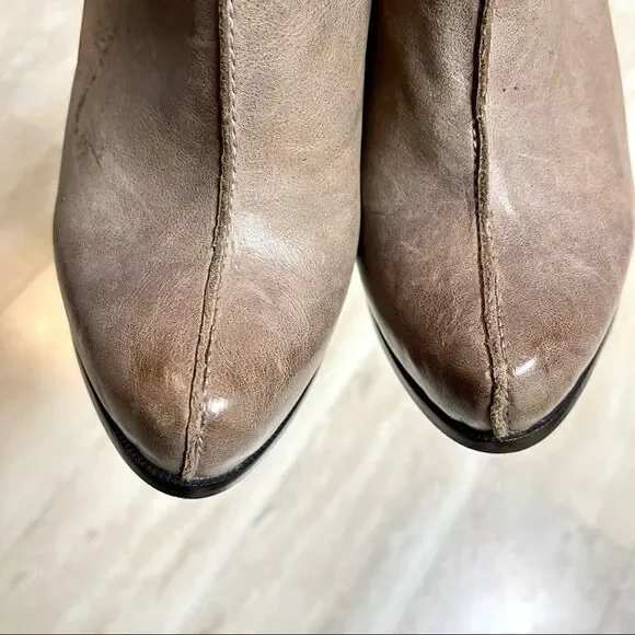 Leather Luxury Rebel Sora Wedge Ankle Booties 408 Women’s Designer Edgy - Picture 7 of 12